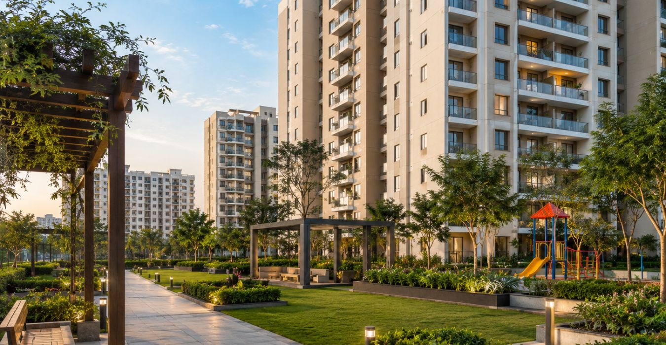 VJ Palladio Presidential Suites township towers elevation view